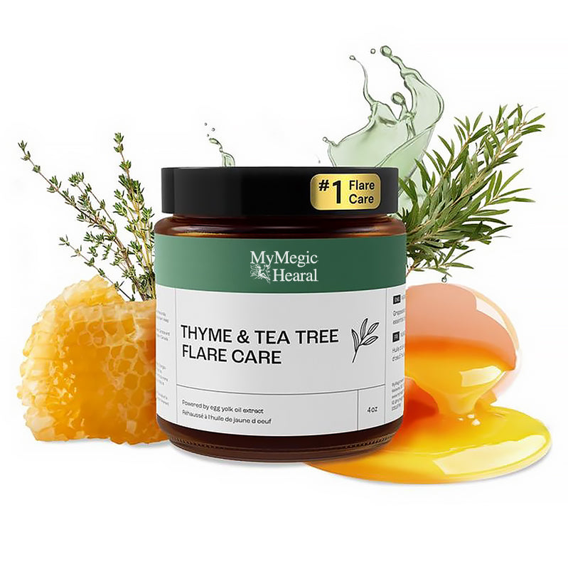 MyMegicHearal's Thyme & Tea Tree Flare Care | Cystic Acne and Bumps Treatment Skincare Daily Pimple