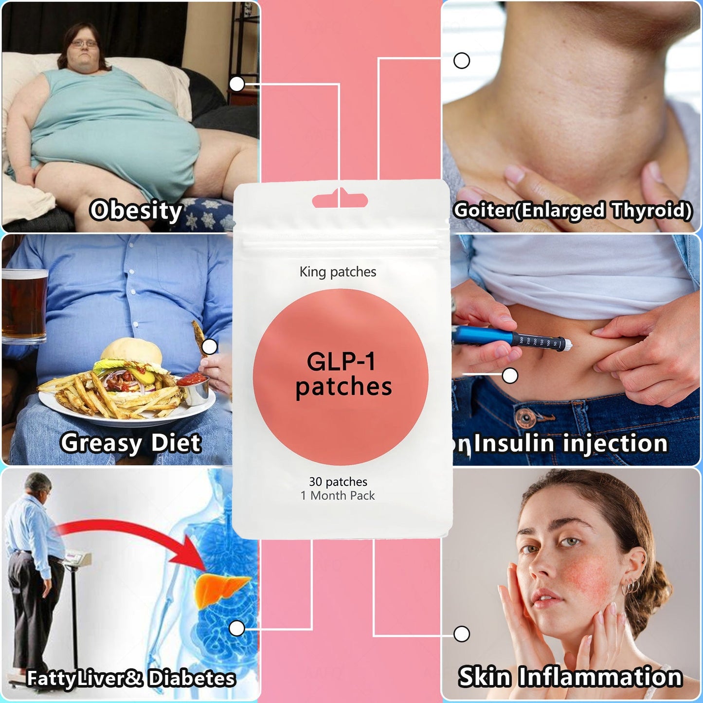 GLP-1 Patchesπ - Slimming, Skin Tightening, Blood Sugar Support, No Injection, 7- Day Result