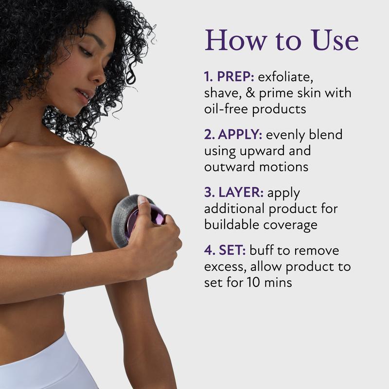 ESSENTIN Glow Body Coverage Perfector - Waterproof Leg & Body Makeup - Tattoo Coverage Makeup - 3.5 oz (free makeup brush)
