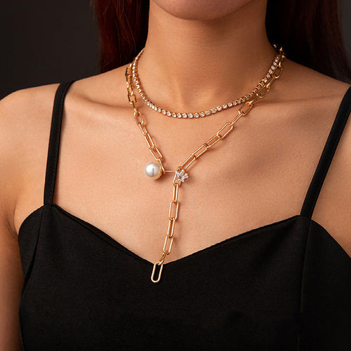 Vintage Multi-Layered Link Necklace