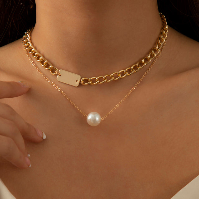 Vintage Multi-Layered Link Necklace