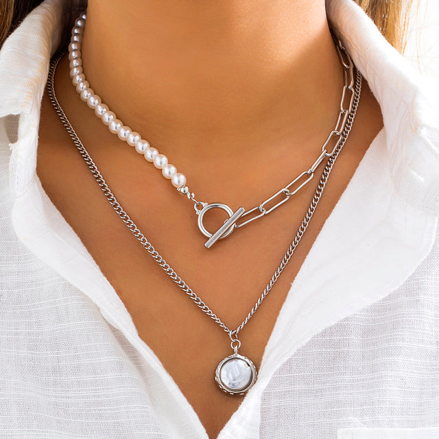 Vintage Multi-Layered Link Necklace