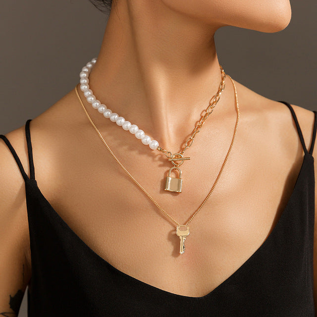 Vintage Multi-Layered Link Necklace