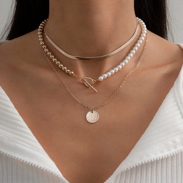 Vintage Multi-Layered Link Necklace