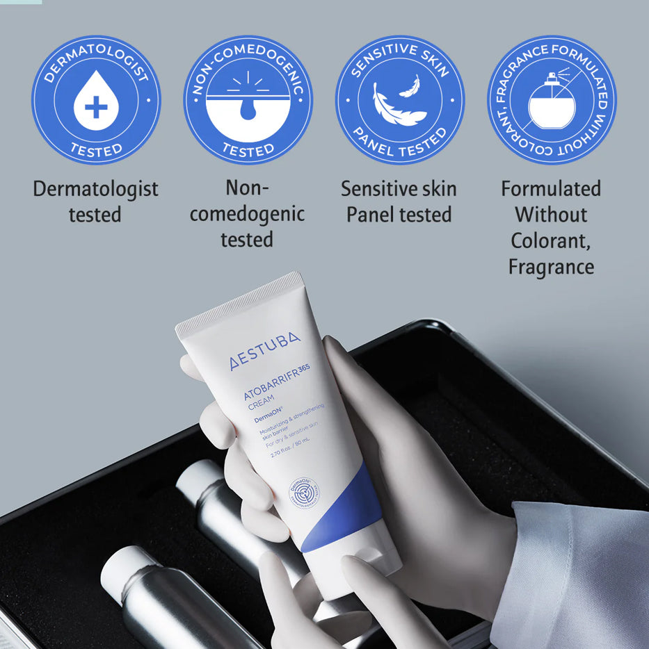 AESTUBA ATOBARRIFR365 Cream I Moisturizer for Sensitive skin & Skinbarrier Repair I 80ml