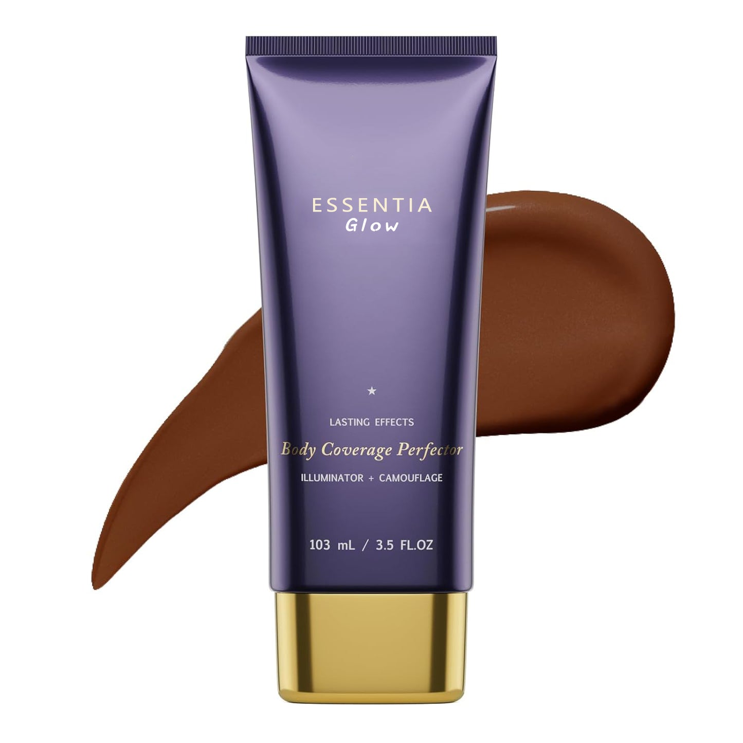 ESSENTIN Glow Body Coverage Perfector - Waterproof Leg & Body Makeup - Tattoo Coverage Makeup - 3.5 oz (free makeup brush)