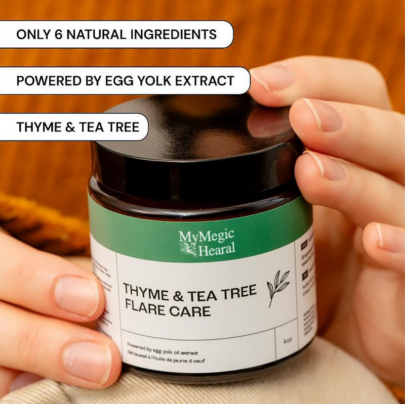 MyMegicHearal's Thyme & Tea Tree Flare Care | Cystic Acne and Bumps Treatment Skincare Daily Pimple